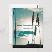 "Maak morgen vandaag!" Citaat Briefkaart (Voorkant / Achterkant)