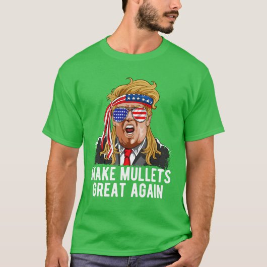 Maak Mullets Great Againrump 2020 retro T-shirt (Voorkant)