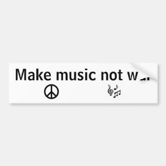 Maak muziek, geen oorlog bumpersticker