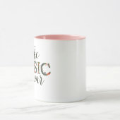 Maak muziek niet de tekst van de bloem van de oorl mok (Midden)