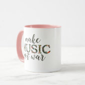 Maak muziek niet de tekst van de bloem van de oorl mok (Voorkant links)