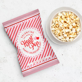 Maak My Heart Pop Valentijns's Popcorn Bag Wrapper Flyer