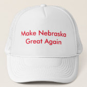 Maak Nebraska weer geweldig Trucker Pet (Voorkant)