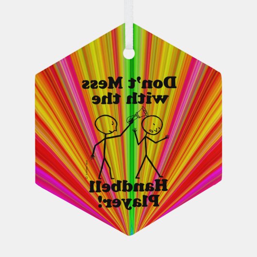 Maak niet met het Handbell Player Ornament (Achterkant)