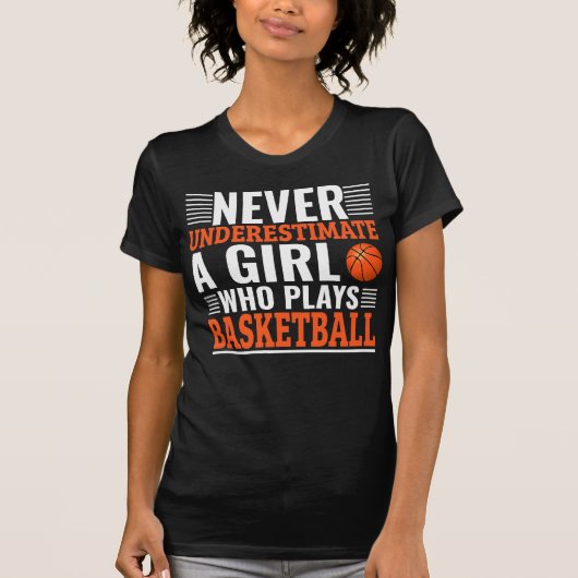 Maak nooit een kind onherschat dat met Basketball  T-shirt (Voorkant)
