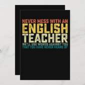 Maak nooit ruzie met een lerares Engels, we gebrui Kaart (Voorkant / Achterkant)