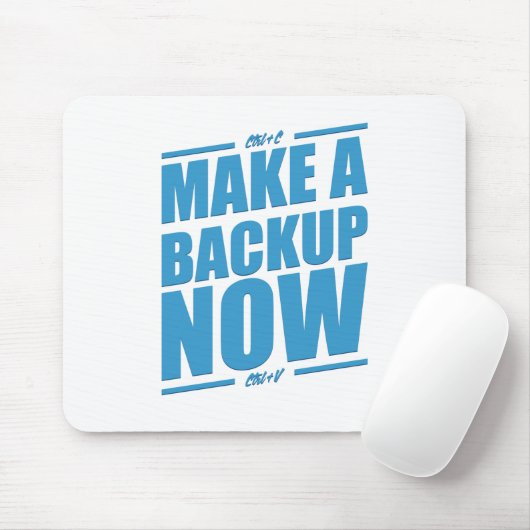 Maak nu een back-up! muismat (Met muis)