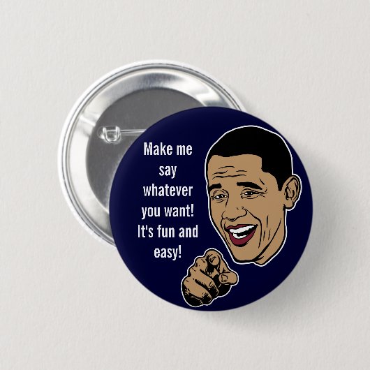 Maak Obama Talk  Button (Voorkant /achterkant)