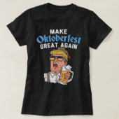 Maak Oktoberfest weer geweldig grappige Trump-Drin T-shirt (Design voorkant)