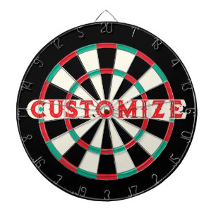 Maak Old Classic Style gepersonaliseerde rode teks Dartbord