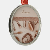 Maak omhoog collectie in de Tonen van het Brons Metalen Ornament (Rechts)