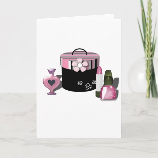 Maak omhoog het Meisje van Schoonheidsmiddelen Kaart (Voorkant)