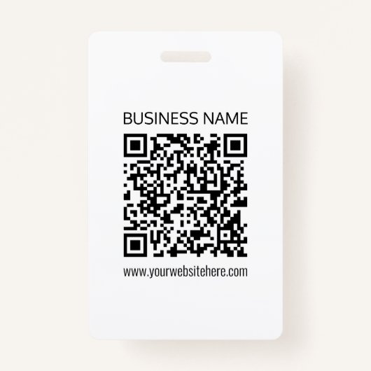 Maak onmiddellijk een zakelijke QR-code en bewerkb Badge (Voorkant)