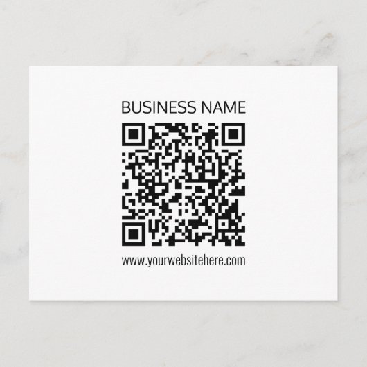 Maak onmiddellijk een zakelijke QR-code en bewerkb Briefkaart (Voorkant)