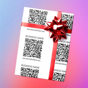 Maak onmiddellijk een zakelijke QR-code en bewerkb Cadeaupapier
