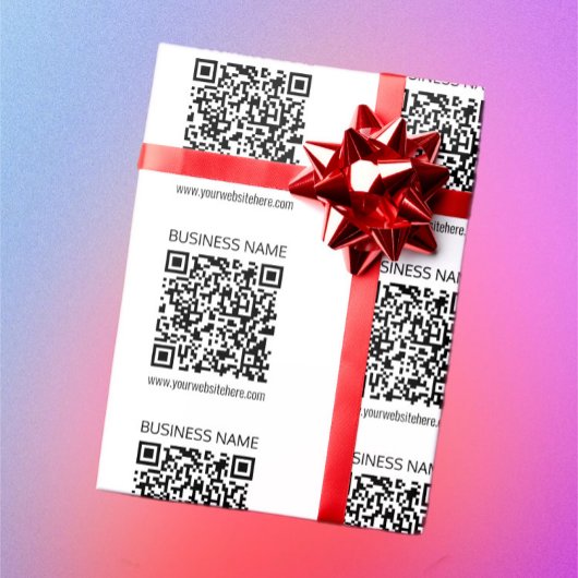 Maak onmiddellijk een zakelijke QR-code en bewerkb Cadeaupapier