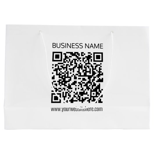 Maak onmiddellijk een zakelijke QR-code en bewerkb Groot Cadeauzakje (Achterkant)