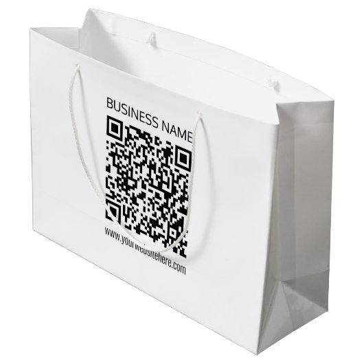 Maak onmiddellijk een zakelijke QR-code en bewerkb Groot Cadeauzakje (Achterkant Gekanteld)