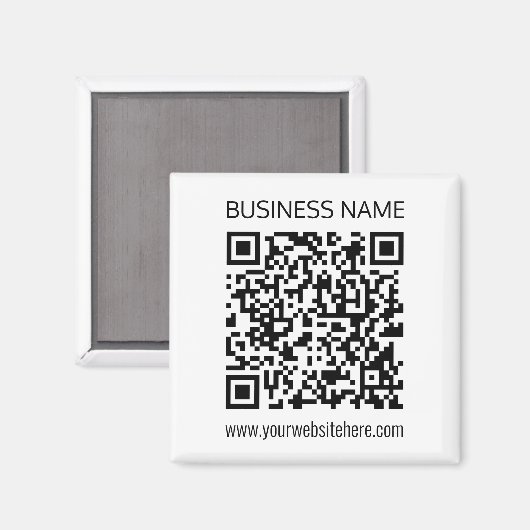 Maak onmiddellijk een zakelijke QR-code en bewerkb Magneet (Voorkant / Achterkant)