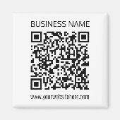 Maak onmiddellijk een zakelijke QR-code en bewerkb Magneet (Voorkant)