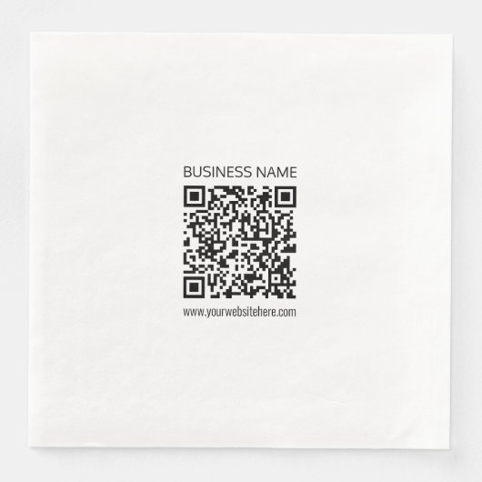 Maak onmiddellijk een zakelijke QR-code en bewerkb Servet (Voorkant)