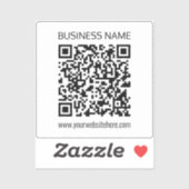 Maak onmiddellijk een zakelijke QR-code en bewerkb Sticker (Vel)