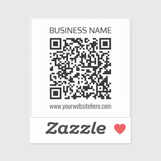 Maak onmiddellijk een zakelijke QR-code en bewerkb Sticker (Vel)