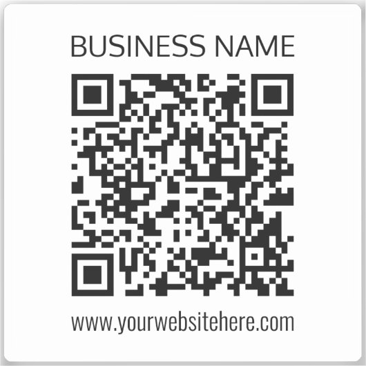 Maak onmiddellijk een zakelijke QR-code en bewerkb Sticker (Voorkant)