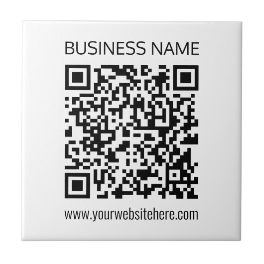 Maak onmiddellijk een zakelijke QR-code en bewerkb Tegeltje (Voorkant)