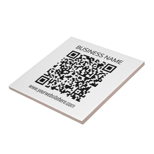 Maak onmiddellijk een zakelijke QR-code en bewerkb Tegeltje (Zijkant)