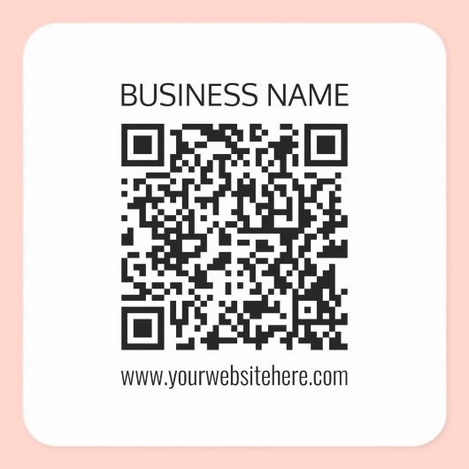 Maak onmiddellijk een zakelijke QR-code en bewerkb Vierkante Sticker
