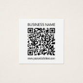 Maak onmiddellijk een zakelijke QR-code en bewerkb Vierkante Visitekaartjes (Voorkant)