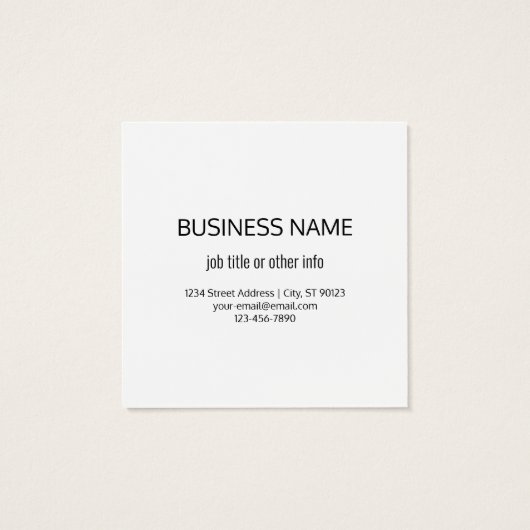 Maak onmiddellijk een zakelijke QR-code en bewerkb Vierkante Visitekaartjes (Achterkant)