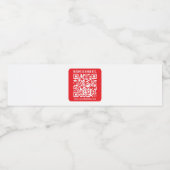 Maak onmiddellijk je eigen QR-code | Bewerkbare ro Waterfles Etiket (Enkel label)