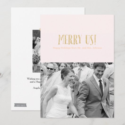 Maak ons aardig! | Vakantiekaart-Glitter & Petal Feestdagenkaart (Voorkant / Achterkant)