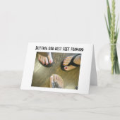 MAAK ONZE BESTE FEET FORWARD= 40th BIRTHDAY Kaart (Voorkant)