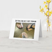 MAAK ONZE BESTE FEET FORWARD= 50th BIRTHDAY Kaart (Gele Bloem)