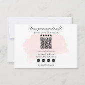 Maak onze dag bewerkbare kortingscode voor kleine  bedankkaart (Achterkant)