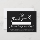 Maak onze dag bewerkbare kortingscode voor kleine bedankkaart (Voorkant)