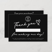 Maak onze dag bewerkbare kortingscode voor kleine  bedankkaart (Voorkant / Achterkant)