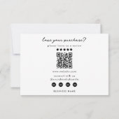 Maak onze dag bewerkbare kortingscode voor kleine  bedankkaart (Achterkant)