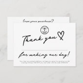 Maak onze dag bewerkbare kortingscode voor kleine  bedankkaart (Voorkant / Achterkant)