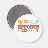 Maak onze inspanningen succesvol magneet (Voorkant / Achterkant)