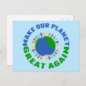 Maak onze planeet weer geweldig briefkaart (Voorkant / Achterkant)