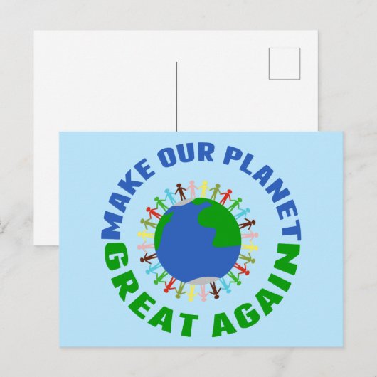 Maak onze planeet weer geweldig briefkaart (Voorkant / Achterkant)