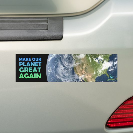 Maak onze planeet weer geweldig bumpersticker (Op auto)