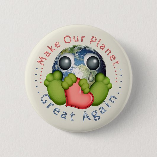 Maak onze planeet weer geweldig ronde button 5,7 cm (Voorkant)