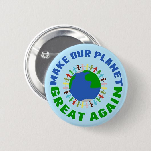 Maak onze planeet weer geweldig ronde button 5,7 cm (Voorkant /achterkant)