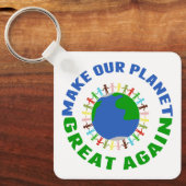 Maak onze planeet weer geweldig sleutelhanger (Voorkant)
