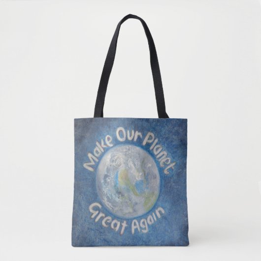 Maak onze planeet weer geweldig: Stop met de opwar Tote Bag (Voorkant)